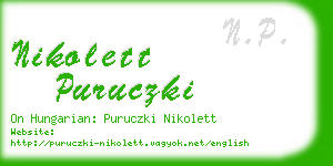 nikolett puruczki business card